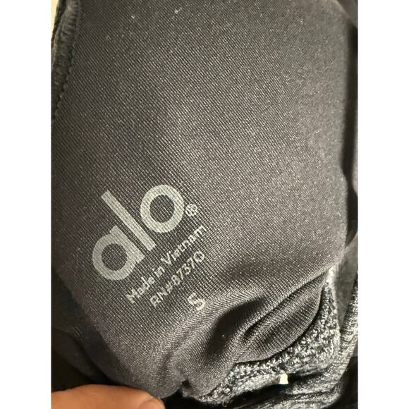 Alo Yoga Alosoft Lavish Dark Heather Gray Two Piece Sports Bra Leggings Set Sz S - Picture 15 of 15